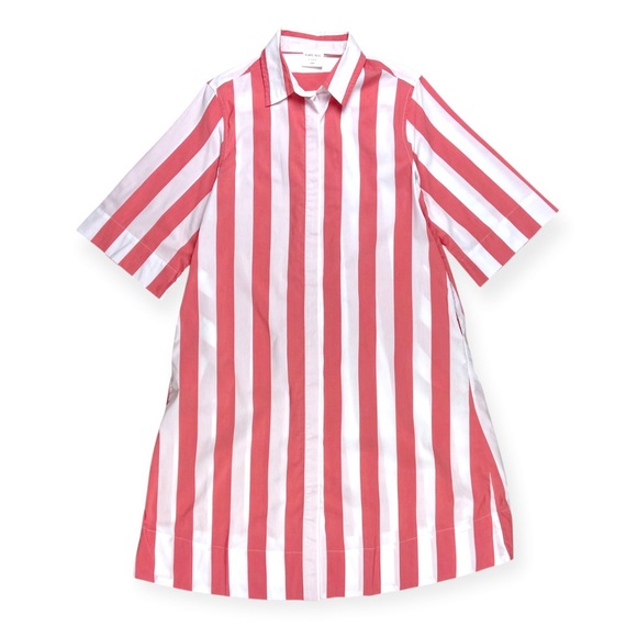 Atlantic - Pacific X LAKE Marnie Caftan Striped Shirt Dress / Beach Cover - Picture 1 of 9